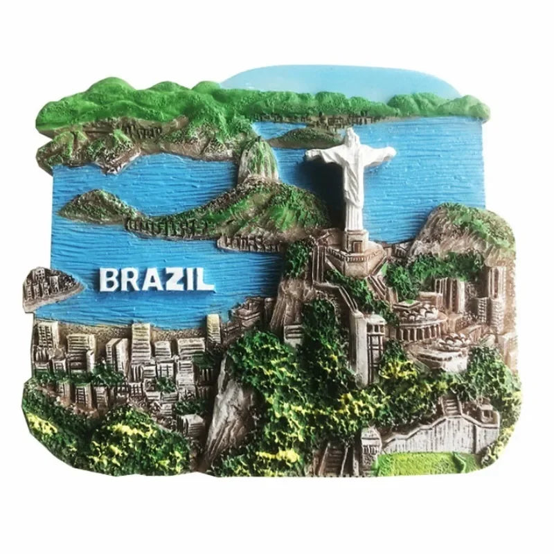 Brazil Fridge Magnets Rio de Janeiro Travelling Souvenirs Refrigerator Stickers Christmas Gifts Photo Wall Magntic Stickers