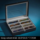 High-end PU Leather Glasses Case Large-capacity Sunglasses Men Sunglasses Women Myopia Glasses Case Jewelry Display Box