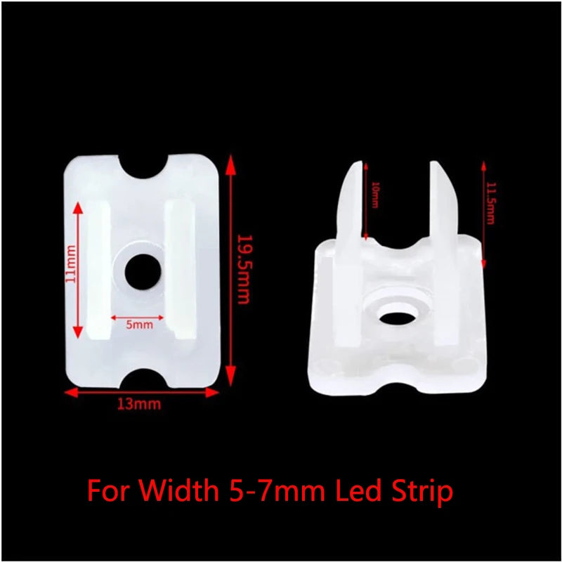 Strip Light Fix Clips Fastener LED Connector for Fixing 2835 Neon Led Strip 220V COB Plastic Buckle Lighting Accessories 6-19mm