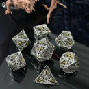 Metal Dice Set D&D 7-piece Metal Multi sided Dice Set Metal DND Dice Set Christmas Gift, Party Supplies