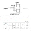 5pcs Wing Screws Hand Screw Butterfly Type Screw Plastic Head Z-shaped Handle Bolt Screw Wrapped with Glue Handle Bolt M4 M5 M6