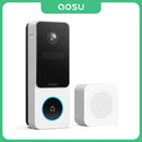 AOSU 3MP Wireless Doorbell Video Intercom Outdoor 2.4G Wi-Fi Smart Doorbell with Chime Human Detection Support Alexa Door Bell