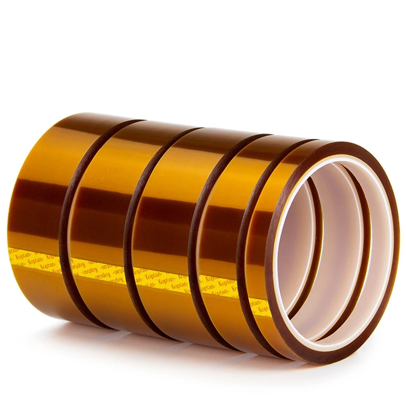 0.1mm Thickness High Temperature Adhesive Tape Heat Resistant Polyimide Double Sided Kapton Tape 10M/Roll