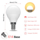 6pcs E14 Golf Ball LED Light Bulbs 220V 5W Small Edison Screw G45 Bulb Warm White 3000k Cool White 6500k Energy Saving SES Bulb