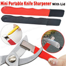 Mini Metal Knife Pruning Sharpening Stone Portable Handheld Garden Shear Scissors Sharpener with Lid Pocket Speedy Sharp Knife