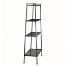 4 Tier Heavy Duty Metal Leaning Ladder Shelf Bookcase Bookshelf Storage Shelves