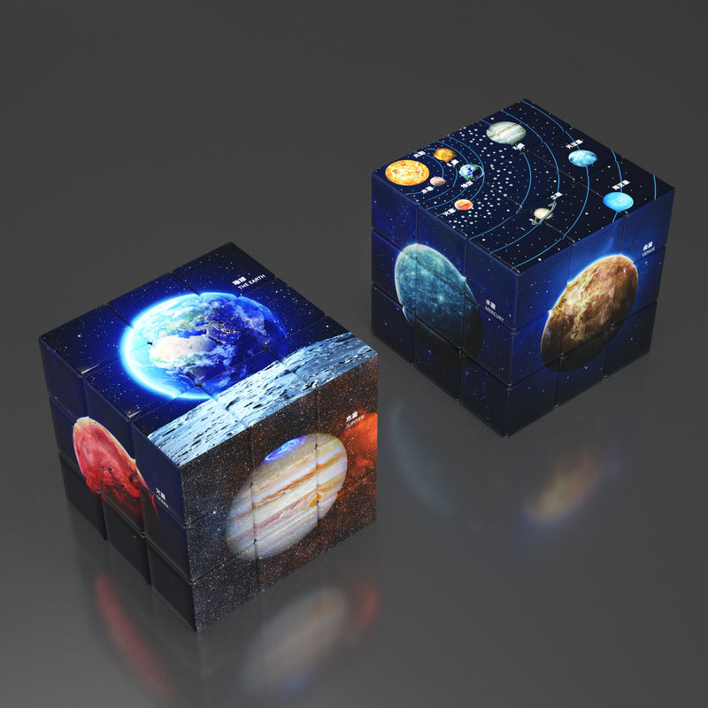 New Design 3x3x3 Cubo Magico collection without hole UV print custom Magic Cube Professional collect Neo Puzzle Educational Toys