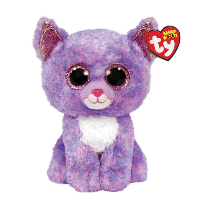 15cm Ty Beanie Big Eyes Stuffed Plush Toy Cute Doll Dog Cat Children Popular Birthday Christmas New Year Halloween Easter Gifts