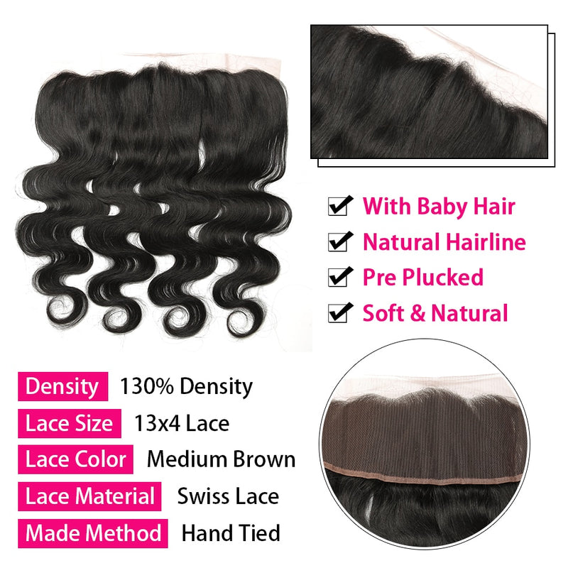 Indian Body Wave Lace Closure Human Hair 4x4 Lace Closure Middle/Free/Three 5x5 Lace Closure Trendy Beauty Closure Only