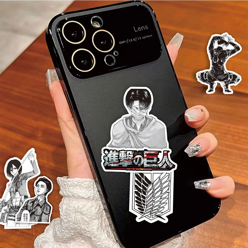 10/30/75pcs Anime Attack On Titan Stickers Eren Jaeger Decal Kids Toys Skateboard Motorcycle Laptop Car Bike Waterproof Sticker