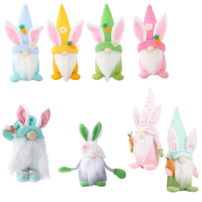 Easter Faceless Gnome Rabbit Doll Cartoon Home Easter Ornament Bunny Doll Easter Party Gifts