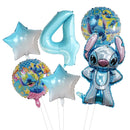 6pcs Disney Lilo & Stitch Party Balloons Stitch 32" Number Balloon set Baby Shower Birthday Party Decorations Kids Toy Gifts