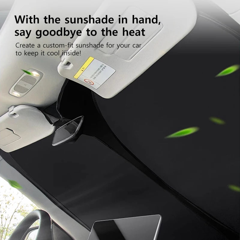 NovaAcc Windshield Sunshade for Tesla Model 3 Highland Model Y 2016-2024 Sun Shield Heat UV Protection Visor Accessories