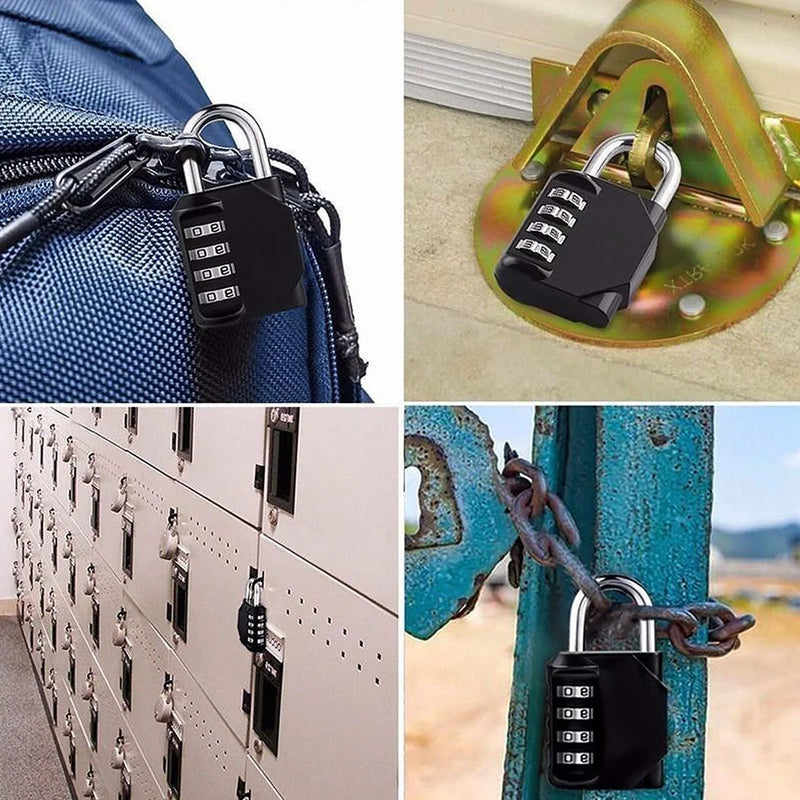 1 Pack 4 Digit Combination Lock, Locker Lock, Padlock Outdoor Indoor, Waterproof Design, for School, Gym Or Sports Locker, Toolb