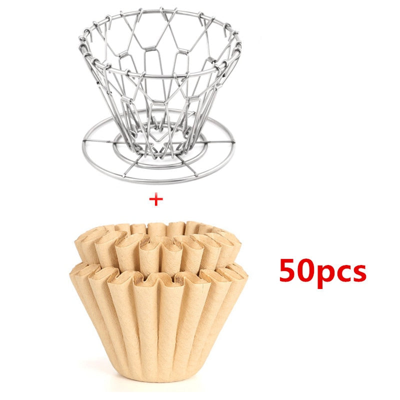 Coffee Dripper Foldable Clever Coffee Filter Style Coffee Drip Filter Cup Portable Reusable Paperless Pour Over