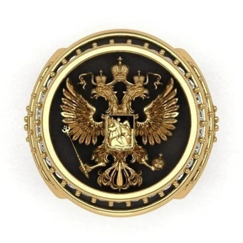Hot-selling retro eagle with zircon ring creative fashion single item men's accessories