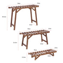 Large 3 Tier Step Plant Stand Wood Ladder Shelf Garden Display for Patio Indoor Outdoor Flower Pot Shelf