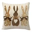 2024 Easter Rabbit Table Runner Linen Bunny Dining Table Cloth Placemat Spring Holiday Happy Easter Decoration For Home Kitchen