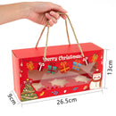 LBSISI Life 5/10pcs Christmas Cupcake Boxes Xmas New Year Family Party Santa Decor Pastry Mousse Cake Pudding Packaging Favor