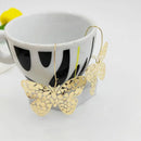 Europe and America exaggerated butterfly earring accessories brass material pressure irregular hollow butterfly earring