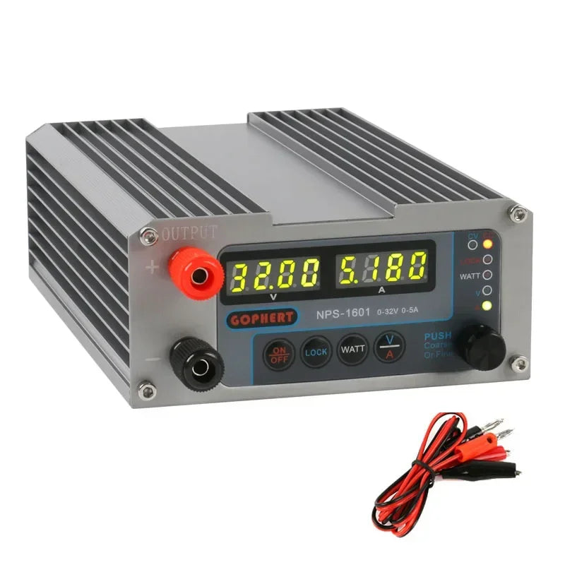 NPS-1601 New Version Laboratory DIY Adjustable Digital Mini Switch DC Power Supply WATT With Lock Function 32V 16V 60V 5A 10A 3A