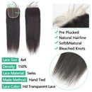 Straight 4x4 5x5 6x6 Closure Human Hair 13x4 Ear To Ear Transparent Frontal Lace Only 2x6 HD Lace Closure 3-5 Days Delivery