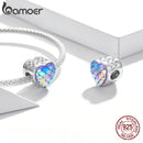 BAMOER Silver Charm Collection 925 Sterling Silver Dazzling CZ Beads fit Bracelets & Bangles Jewelry