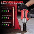 AVHRIT 1/2"Brushless Cordless Impact Wrench 650Nm(480Ft-lbs) 2200RPM w/ 2x4Ah Battery Kit & Sockets-Heavy Duty for Car/Truck/DIY