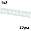 MOC Transparent Thick Building Blocks 1x1 1x2 2x2 2x4 Dots Clear Brick Figures Educational Creative Toy for Kid Compatible Brand