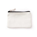 DIY Plain Canvas Cotton Bag Pure Zipper Coin Key Bag Money Pocket Women Men Hand-held Coin Purse Small Wallet Kid