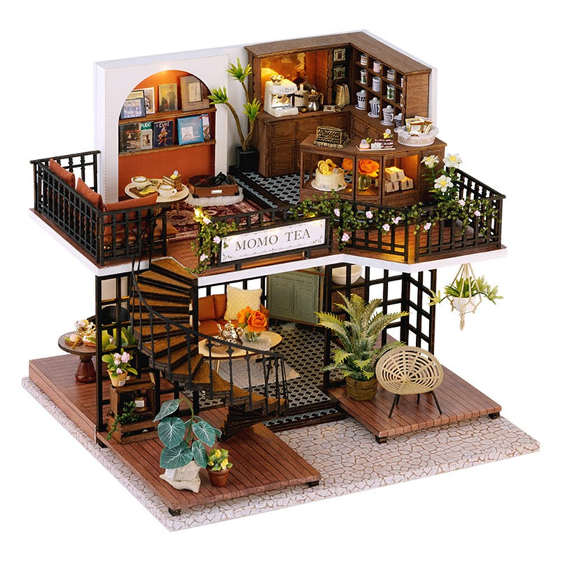 Cutebee Miniature Dollhous Japanese Style Doll House Accessories Furniture Miniatures Building Mini Wooden Roombox Toy Gift