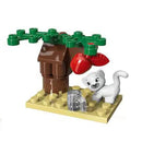 SLUBAN Girl Princess Royal Carriage Wagon Horse Racing Party Model Building Blocks Enlighten Action Figure Toys For Children