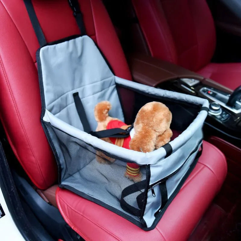 Detachable and Washable Car Pet Seat Cushion with Hanging Bag - Waterproof Dog/Cat Nest Bed