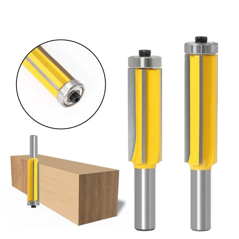 XCAN Milling Cutter 12mm Shank Flush Trim Router Bit 4Flute Pattern Wood Router Bit Top Bearing Bits Woodworking Tools