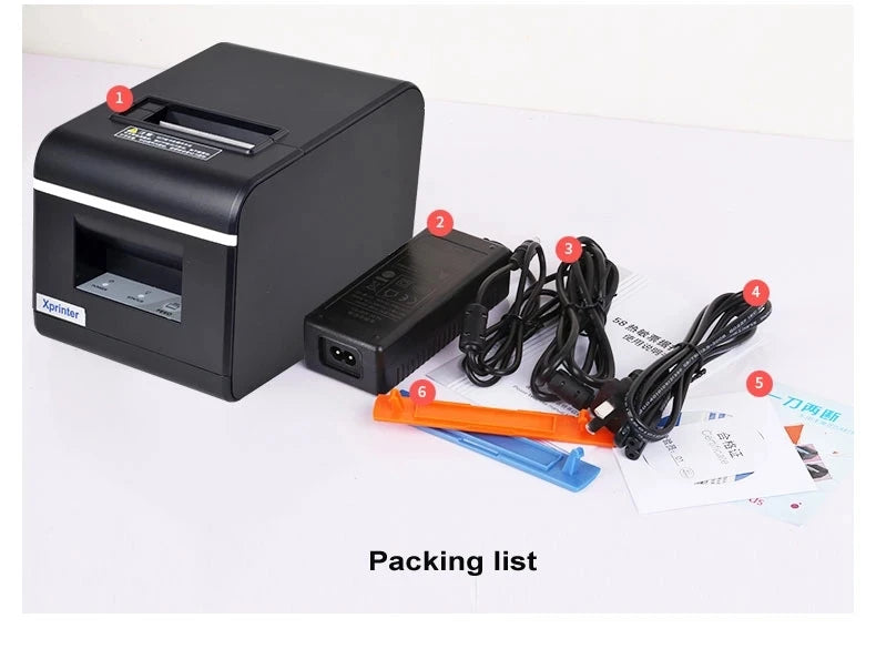 XPrinter Xp-Q90EC High quality 58mm Bluetooth auto cutter thermal receipt printer with Ethernet and USB or Bluetooth and USB int