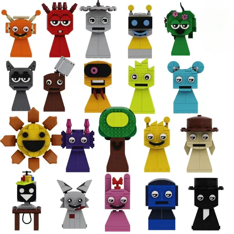 Sprunki Blocks Toys Sprunki Incredibox Building Blocks Model Children's Educational Oren Wenda Building Block Toys for Kids Gift