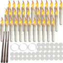 Floating LED Candles with Magic Wand Remote Control Flameless Remote Taper Electronic Candle Christmas Party Decor Candle Lights