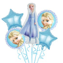 5pcs Disney Frozen Elsa Anna Snowflake Foil Balloon Star Balloon Girls Birthday Party Baby Shower Christmas Decor