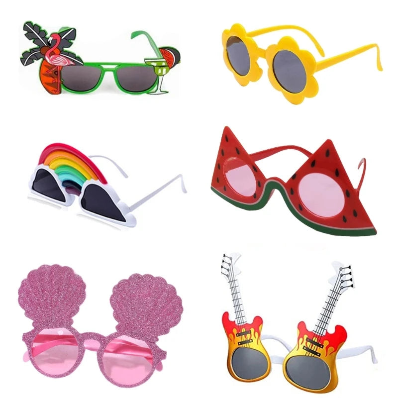 Beach Sunglasses Party Favor Flamingo Party Glasses Hawaii Party Sunglasses Beach Glasses  Funny Glasses Photo Glasses