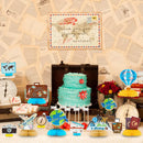 12Pcs Travel Themed Honeycomb Party Centerpieces Kids Favor Photo Props Traveling Around The World Voyage Table Toppers Decor