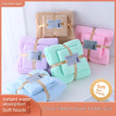 Towel Bath Towel Sub Set Warp Knit Coral Velvet Cut Edge Absorbent Event Gift Towel Set New Absorbent Towel Bath Towel Set