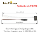 Upgrade Hotend For Bambu Lab X1 X1Carbon Bi Metal Heatbreak  Hard Steel Nozzle Thermistor Fit Bamboo Bambulabs P1P P1S hotend