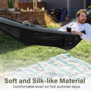 Portable Parachute Camping Single Double Hammocks 102x55inch Indoor Outdoor Hiking Travel Beach Swing Hammock with 2 Tree Straps