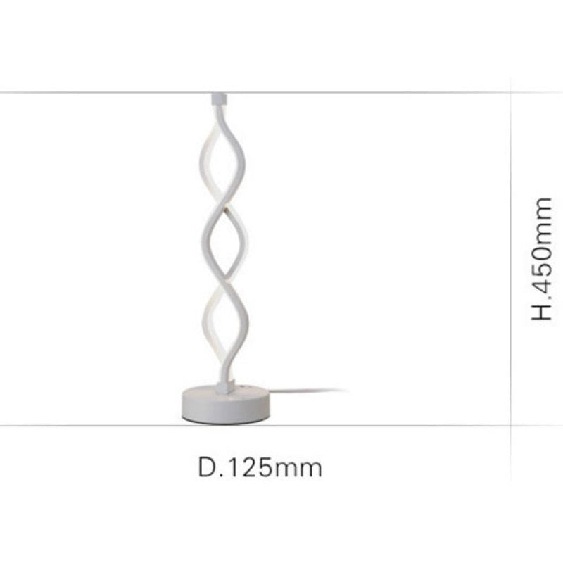 Simple Line Style LED Light Bar Table Lamp Reading Lighting Bedroom Decorative Arc Table Lamp Spiral Aluminum Art Table Lamp