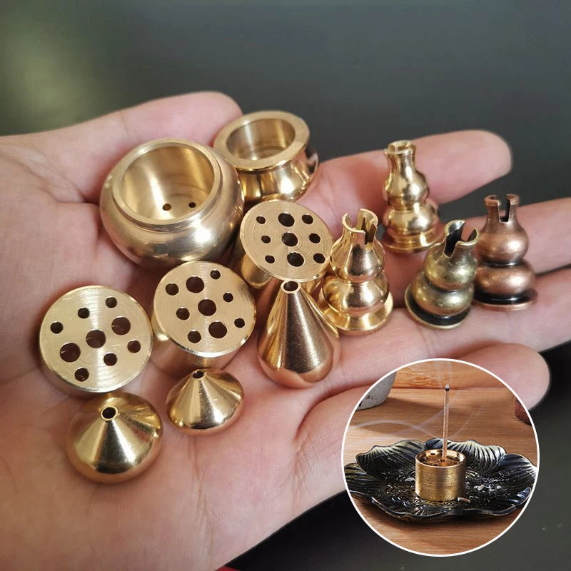 Mine-hole Incense Holder Incense Plate Incense Stick Teahouse Zen Buddhist Supplies Brass Incense Burner Gourd Water Drop Shape