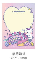 100pcs Memo Cute Bear Purple Pinky Message Notes Handbook Material Paper Girls Boys Notepads