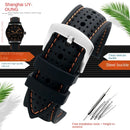 New Breathable Silicone Sports watchBand 18mm 20mm 22mm 24mm For any watch rubber Wrist strap Soft waterproof men's Accessories