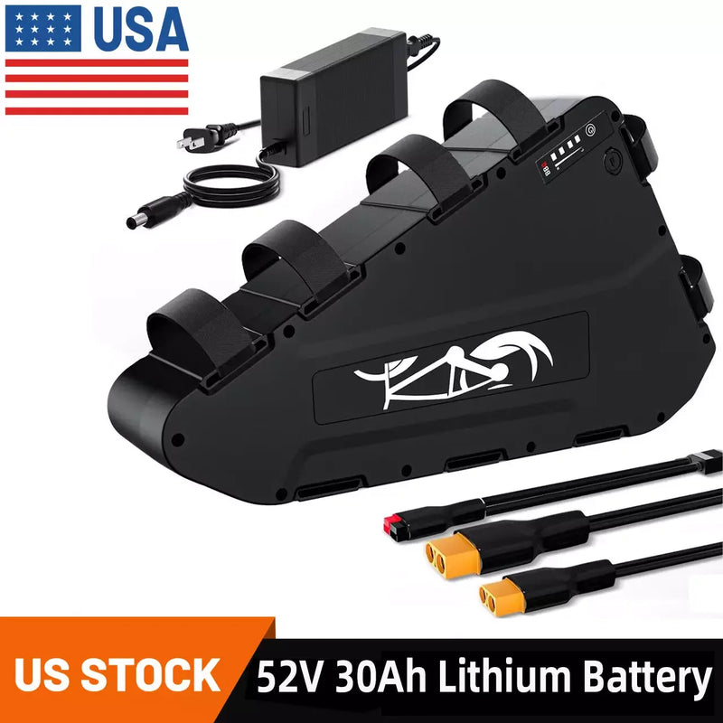 52V 30Ah Battery 50A EBike BMS Electric Bicycle Lithium  Battery with 4A Charger for Samsung Cells Bafang 2500W Motor