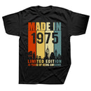 Made in 1975 Limited Edition 49 Years of Being Awesome Tee Tops Round Neck Short-Sleeve Fashion Tshirt Casual Basic T-shirts