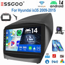 ESSGOO 9" Android 14 Display Car Stereo Radio GPS Navigation For Hyundai ix35 2009-2015 Carplay Android Auto SWC USB Wifi BT FM